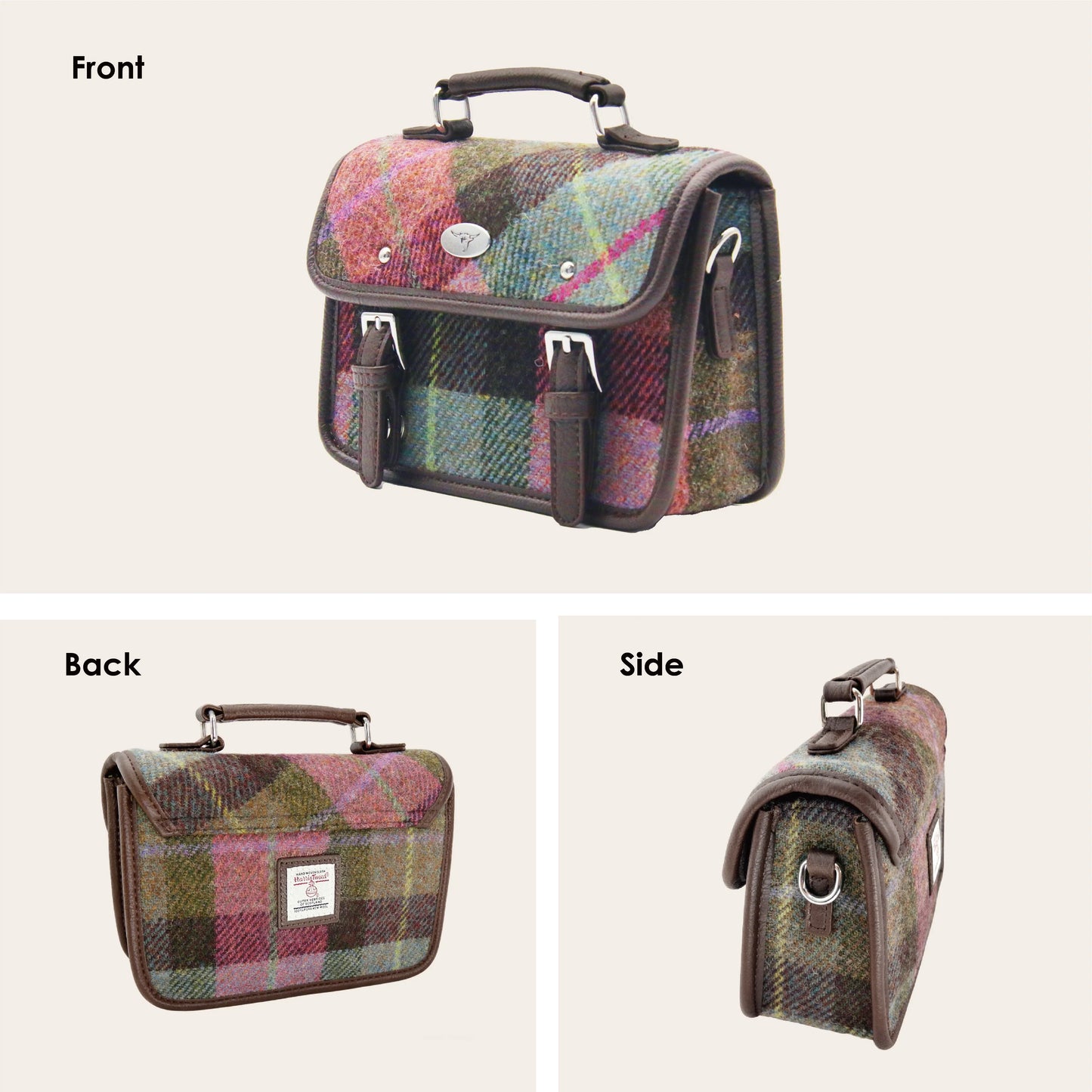 Glen Appin Harris Tweed Bervie Ladies Mini Satchel Purse