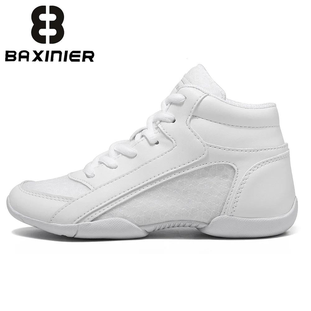 BAXINIER Youth Girls High Top Cheerleading Sneakers Unisex Performance