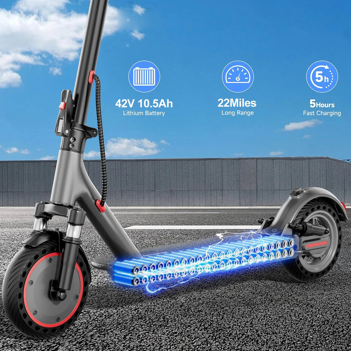 AOVOPRO Electric Scooter With 500W Motor App Control Folding Design