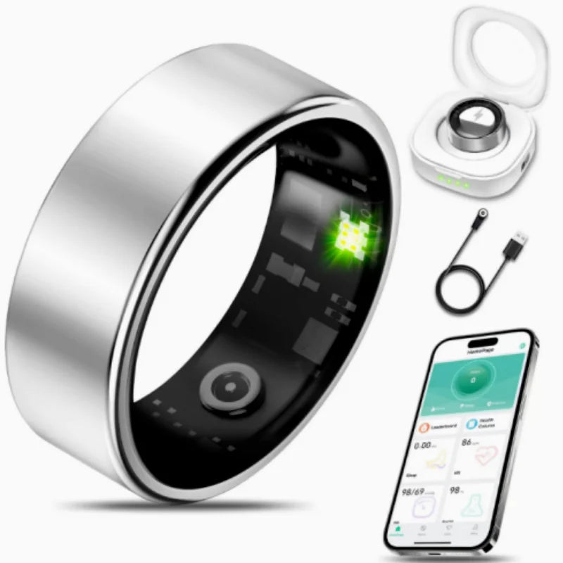 Smart Ring Health Tracker With Heart Rate And Blood Pressure