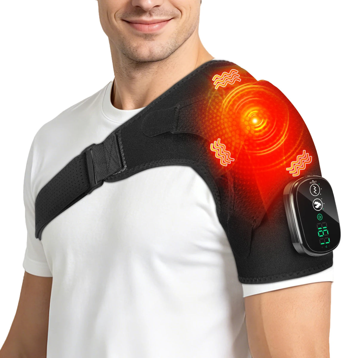 Hailicare Electric Vibration Heated Shoulder Massager With Smart LED Display And Cordless Design