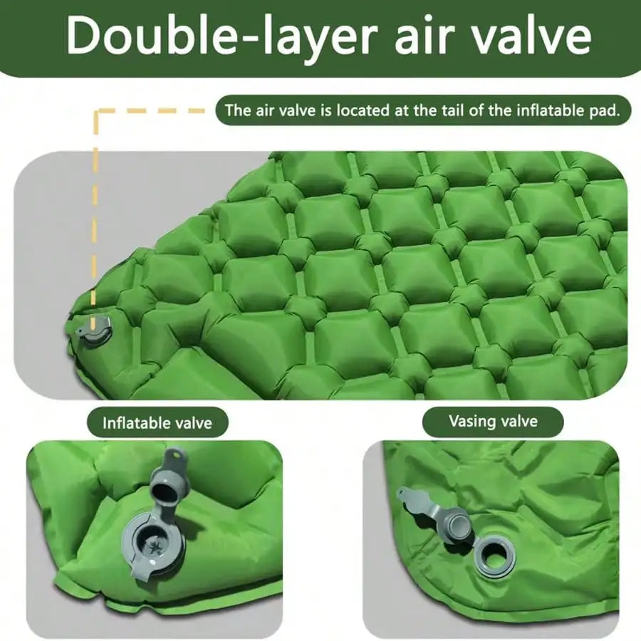 Lightweight Inflatable Camping Mattress With Integrated Pump