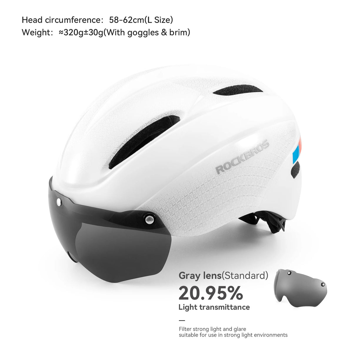 ROCKBROS Aero Cycling Helmet With Goggles For Road And MTB