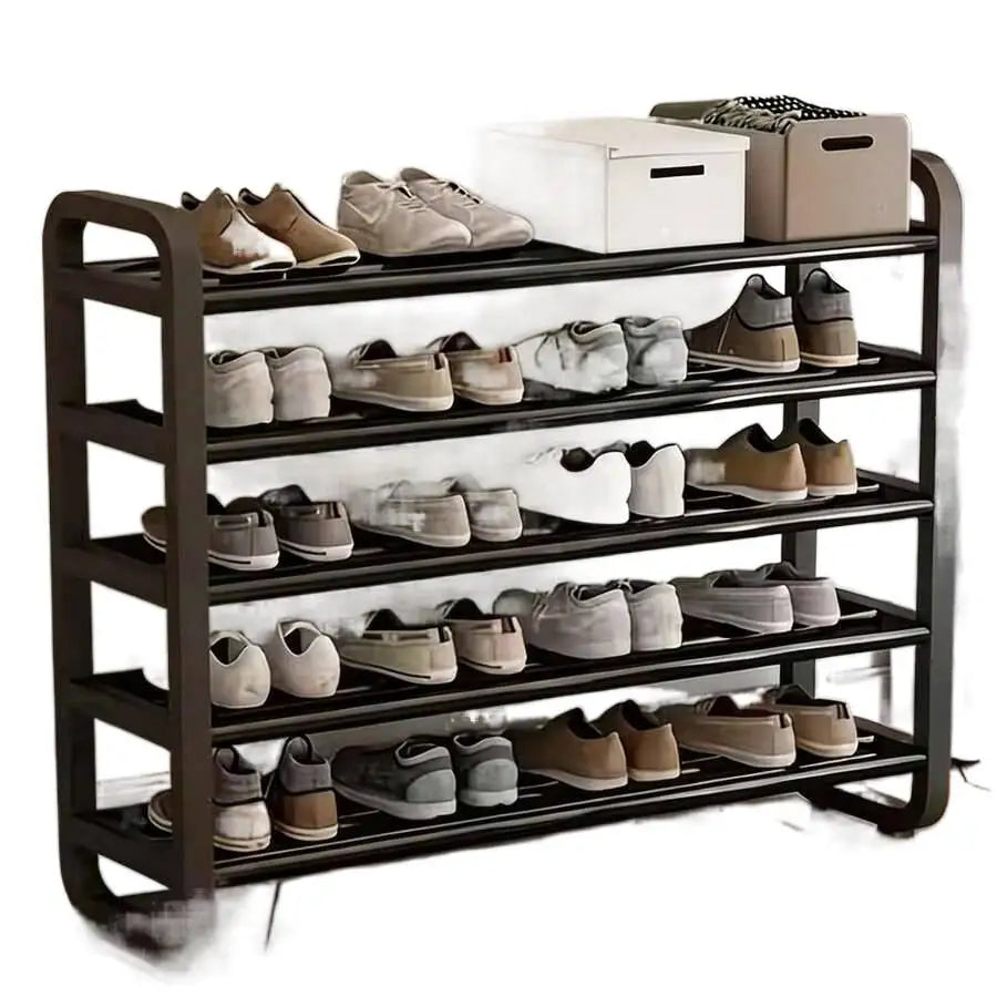 Space Saving 5 Tier Shoe Rack Standing Organizer For Entryway