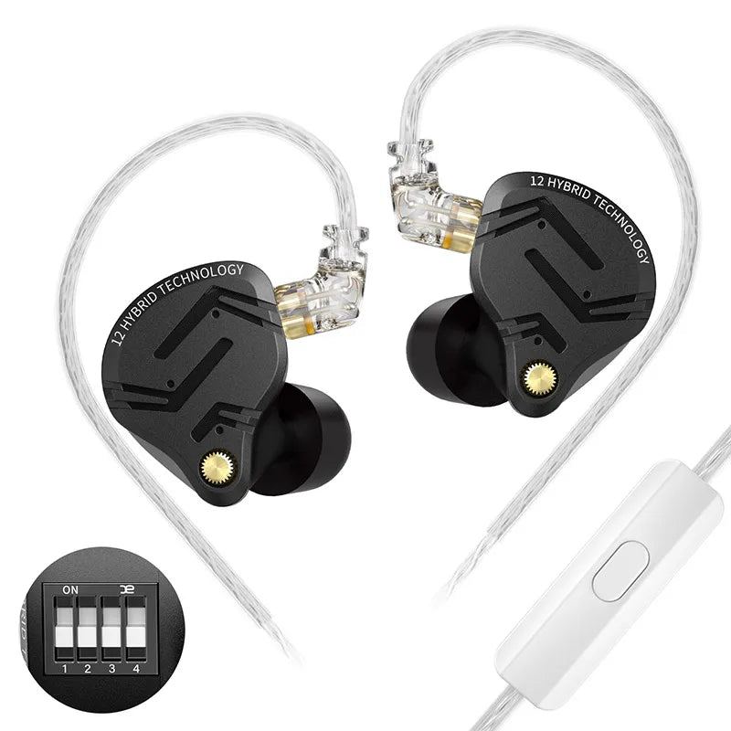 KZ ZS12 PRO X Hybrid IEM Earphones with 2PIN Cable