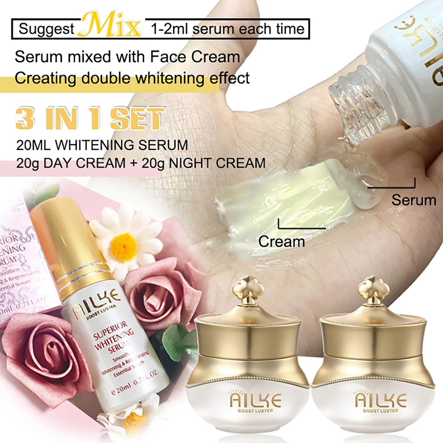 AILKE Night Cream For Women Collagen Moisturizing Brightening Anti Aging
