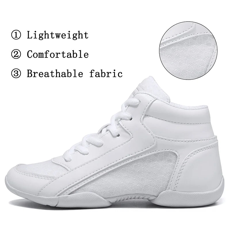 BAXINIER Youth Girls High Top Cheerleading Sneakers Unisex Performance
