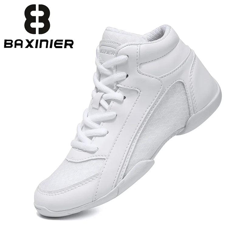 BAXINIER Youth Girls High Top Cheerleading Sneakers Unisex Performance