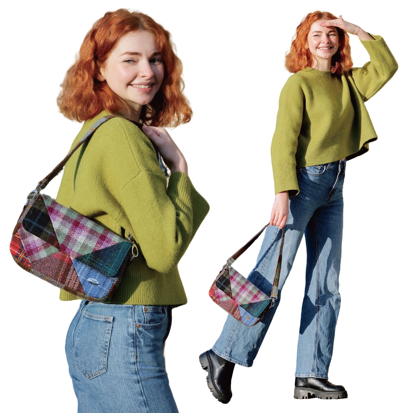 Glen Appin Harris Tweed Clunie Patch Bag Handwoven Wool