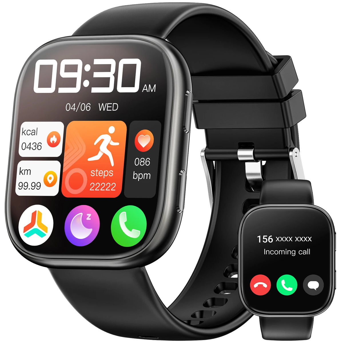 Smartwatch With Bluetooth Calling Fitness Tracking Heart Rate Monitor