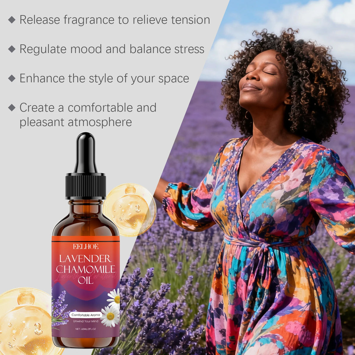 Lavender Chamomile Body Oil For Deep Moisturizing Skin Care