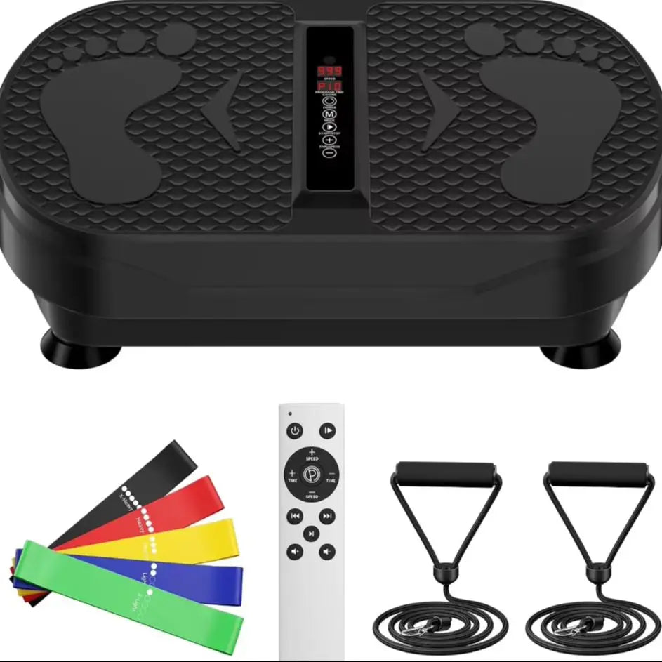Vibration Plate Exercise Machine With Remote Control And Resistance Bands