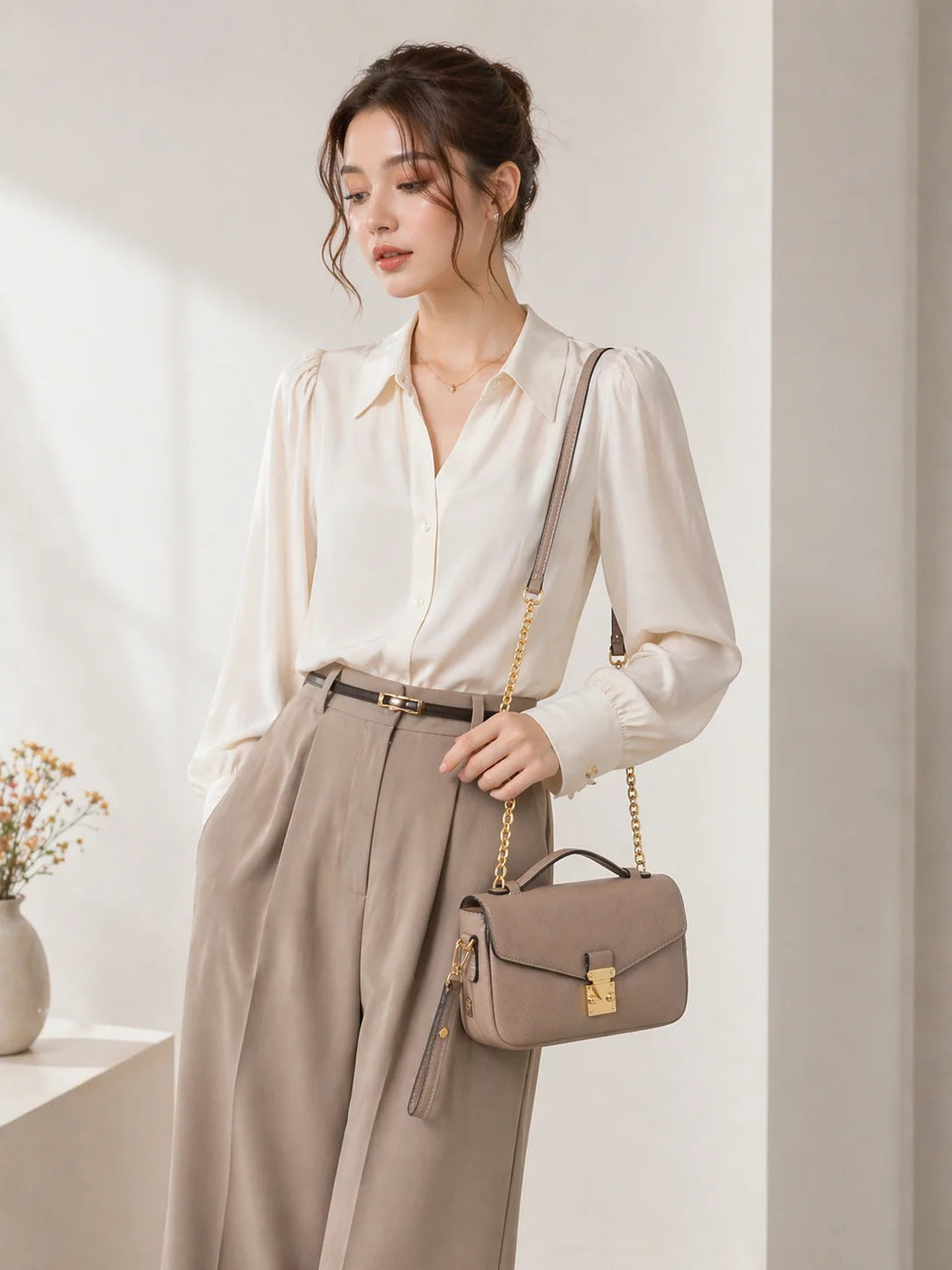 Fashion Womens Wallet Shoulder Bag With Adjustable Strap