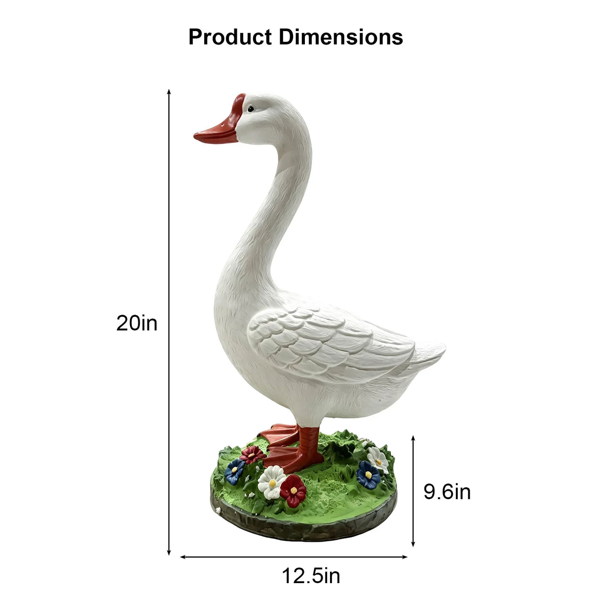 Kesoto DIY Paintable Garden Goose Statue For Outdoor Yard Decor