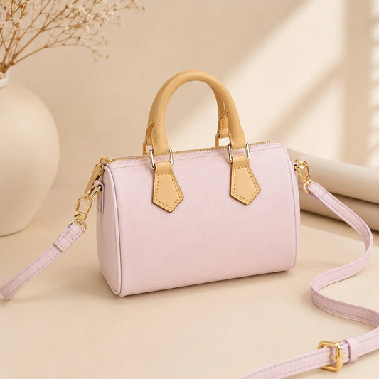 Premium Square Leather Crossbody Handbag For Everyday Travel