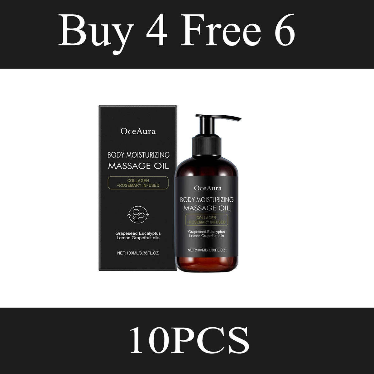 OceAura Moisturizing Massage Oil For Gentle Hydrating Skin Care