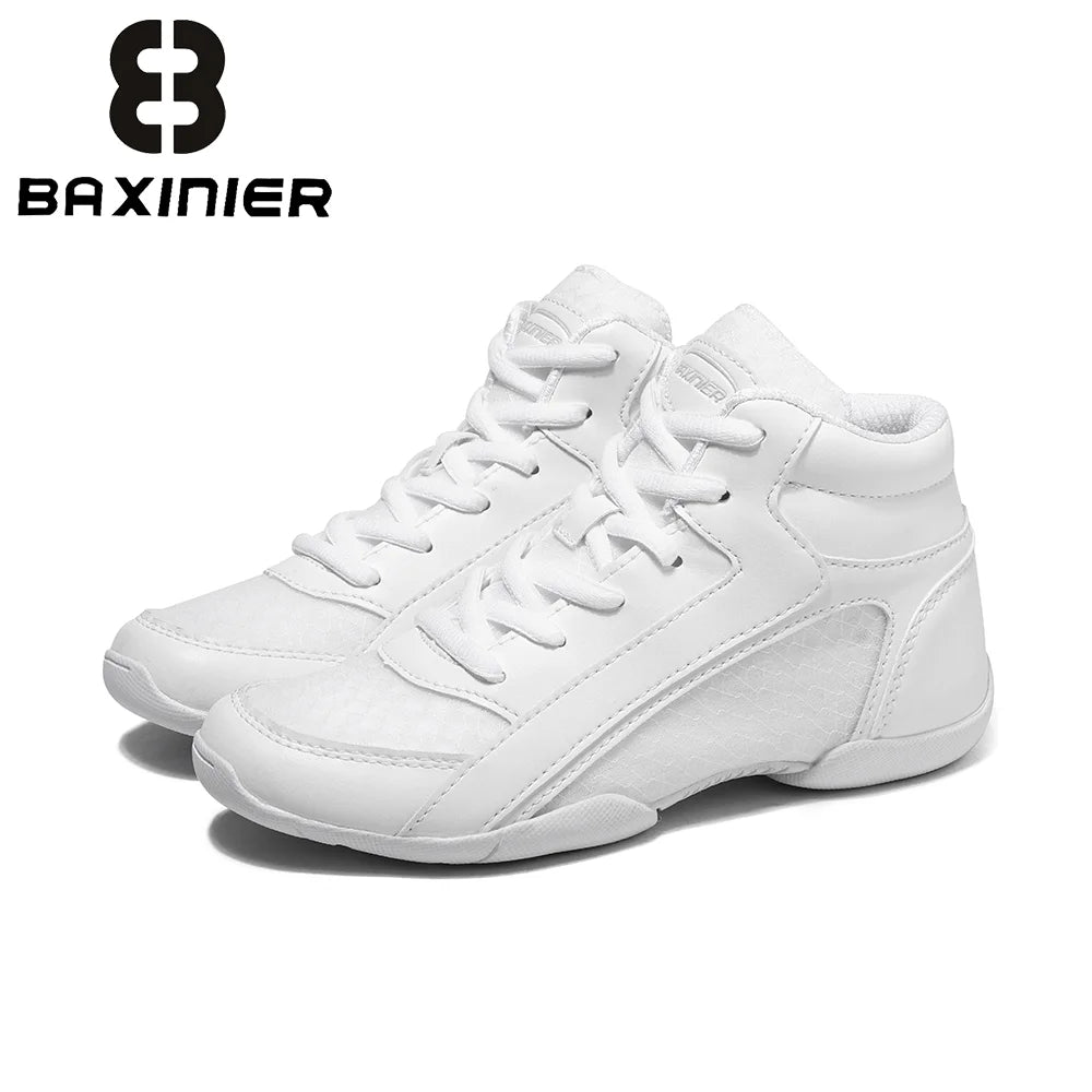 BAXINIER Youth Girls High Top Cheerleading Sneakers Unisex Performance