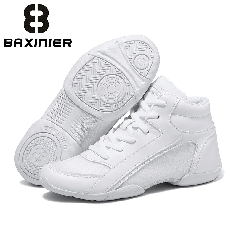 BAXINIER Youth Girls High Top Cheerleading Sneakers Unisex Performance
