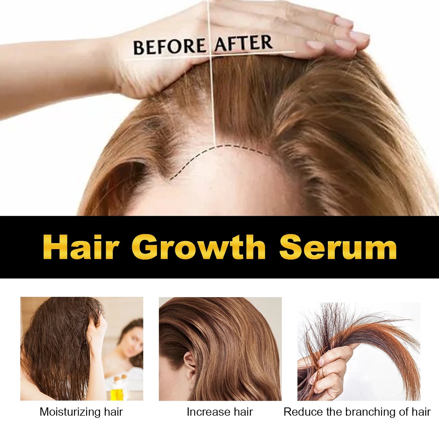 HOEGOA Castor Oil For Hair Thickening Nourishing Scalp Care