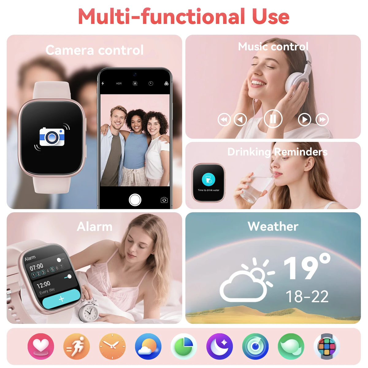 Smartwatch With Bluetooth Calling Fitness Tracking Heart Rate Monitor