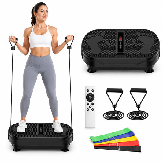 Vibration Plate Exercise Machine With Remote Control And Resistance Bands