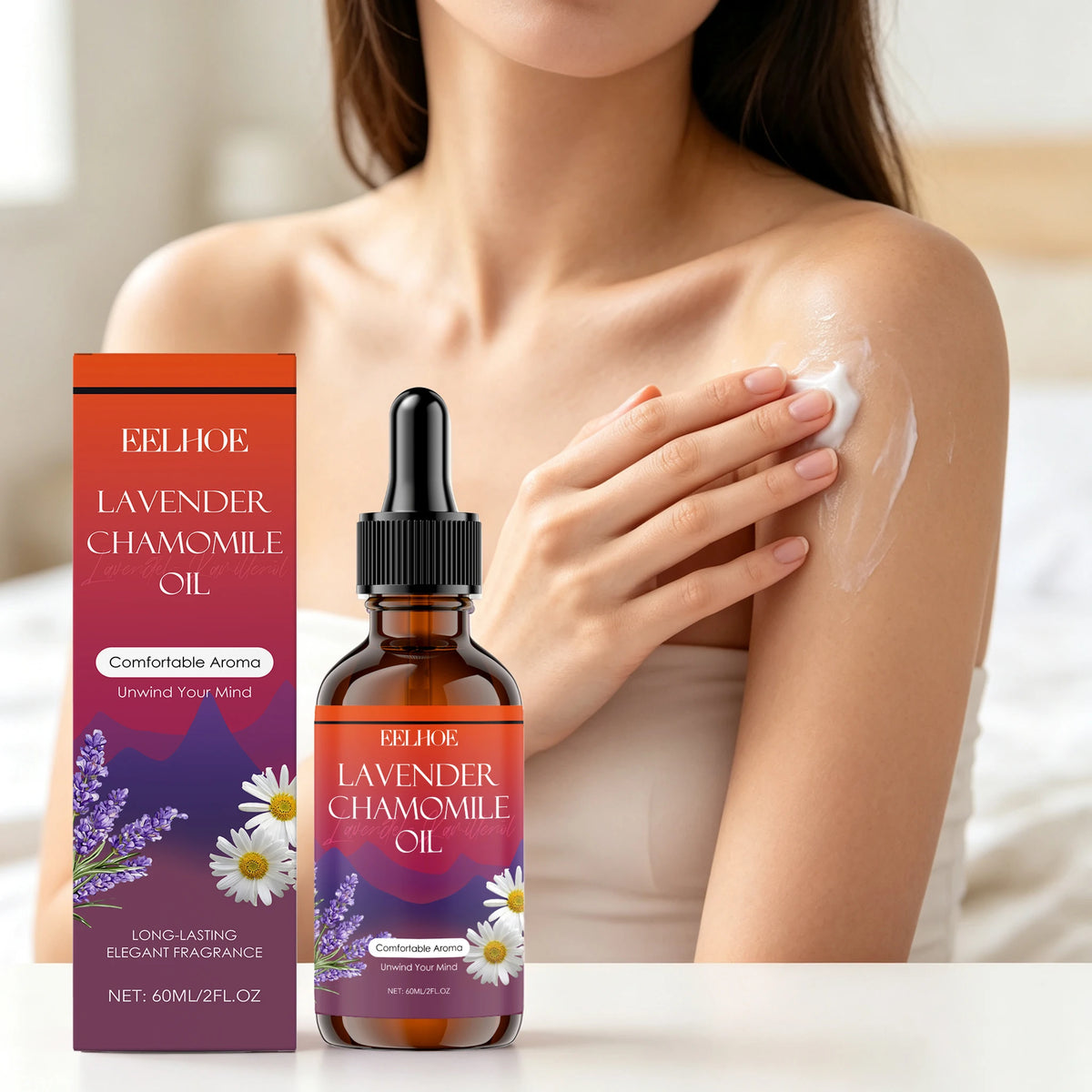 Lavender Chamomile Body Oil For Deep Moisturizing Skin Care