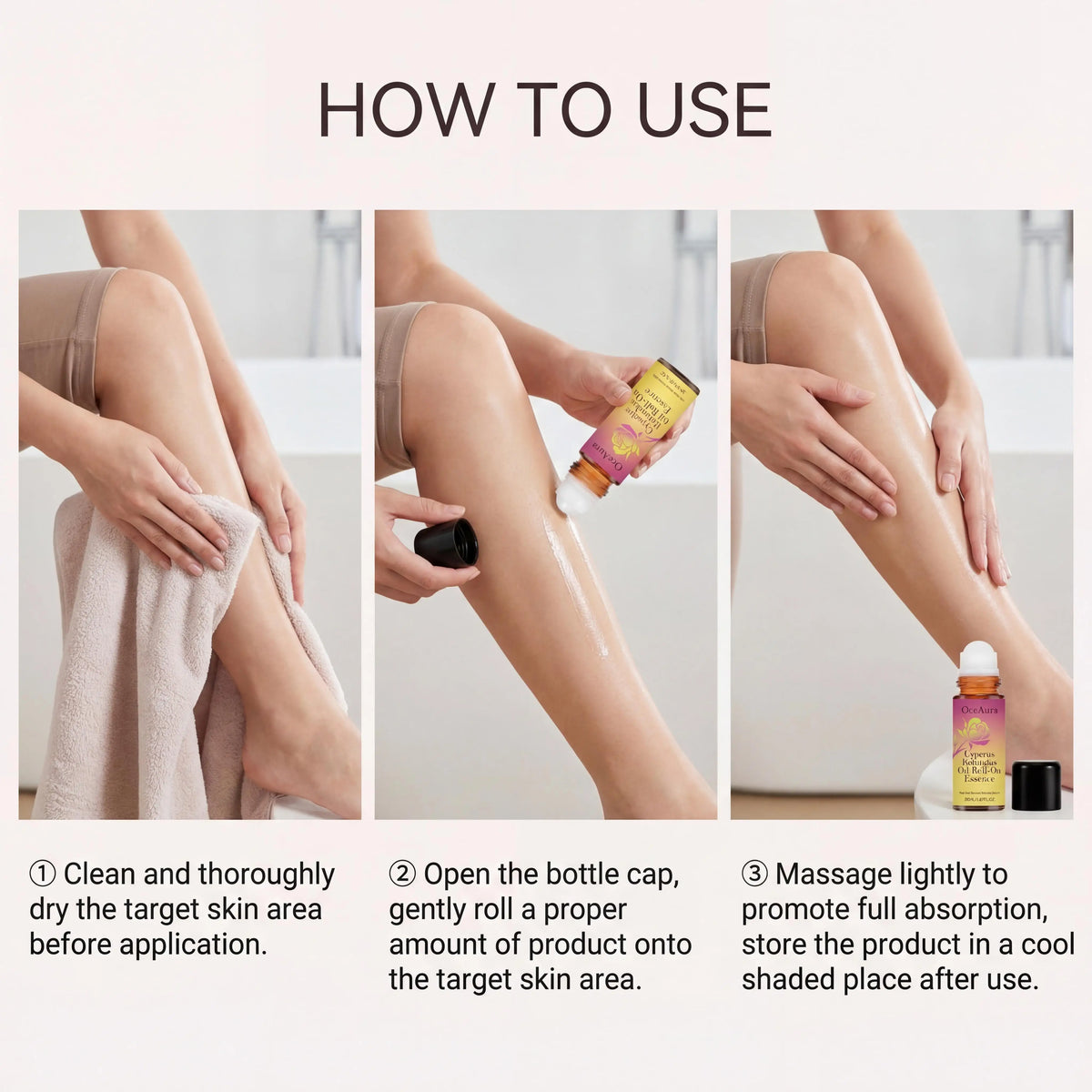 OceAura Rose Fragrance Oil Roller For Nourishing Skin And Massage