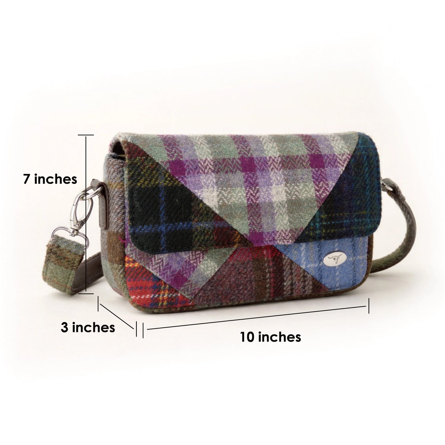 Glen Appin Harris Tweed Clunie Patch Bag Handwoven Wool