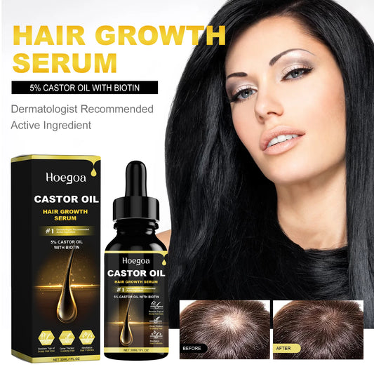 HOEGOA Castor Oil For Hair Thickening Nourishing Scalp Care