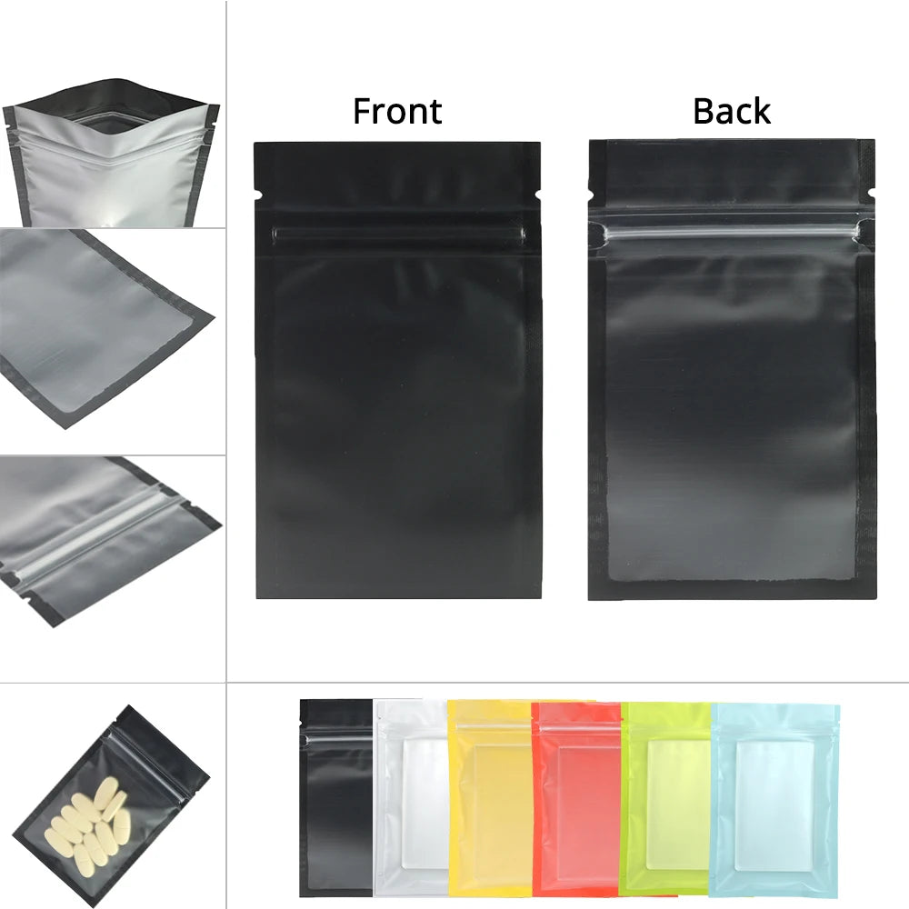 VoluPack Resealable Zip Lock Bags Heat Sealable Pouches Frosted Window
