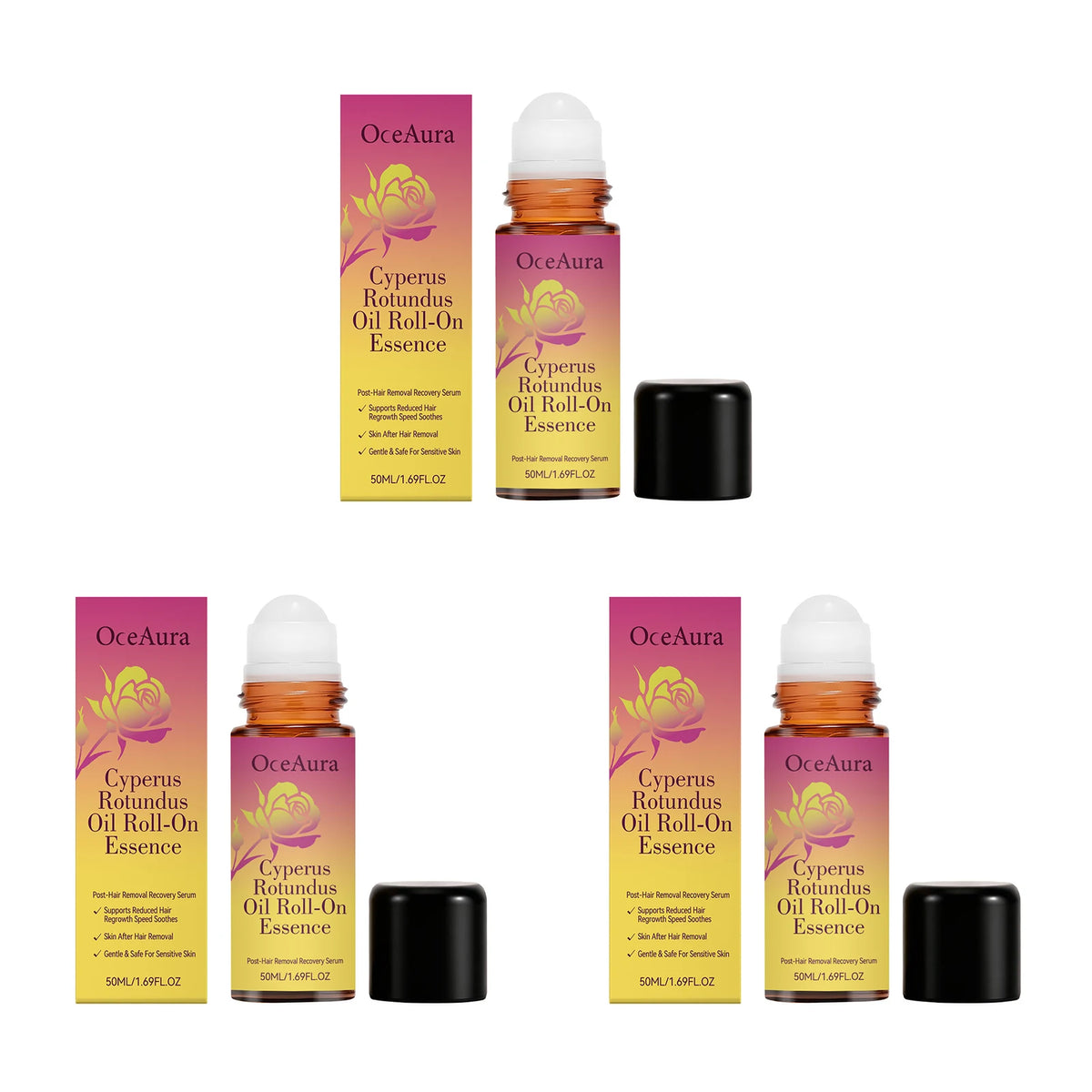 OceAura Rose Fragrance Oil Roller For Nourishing Skin And Massage