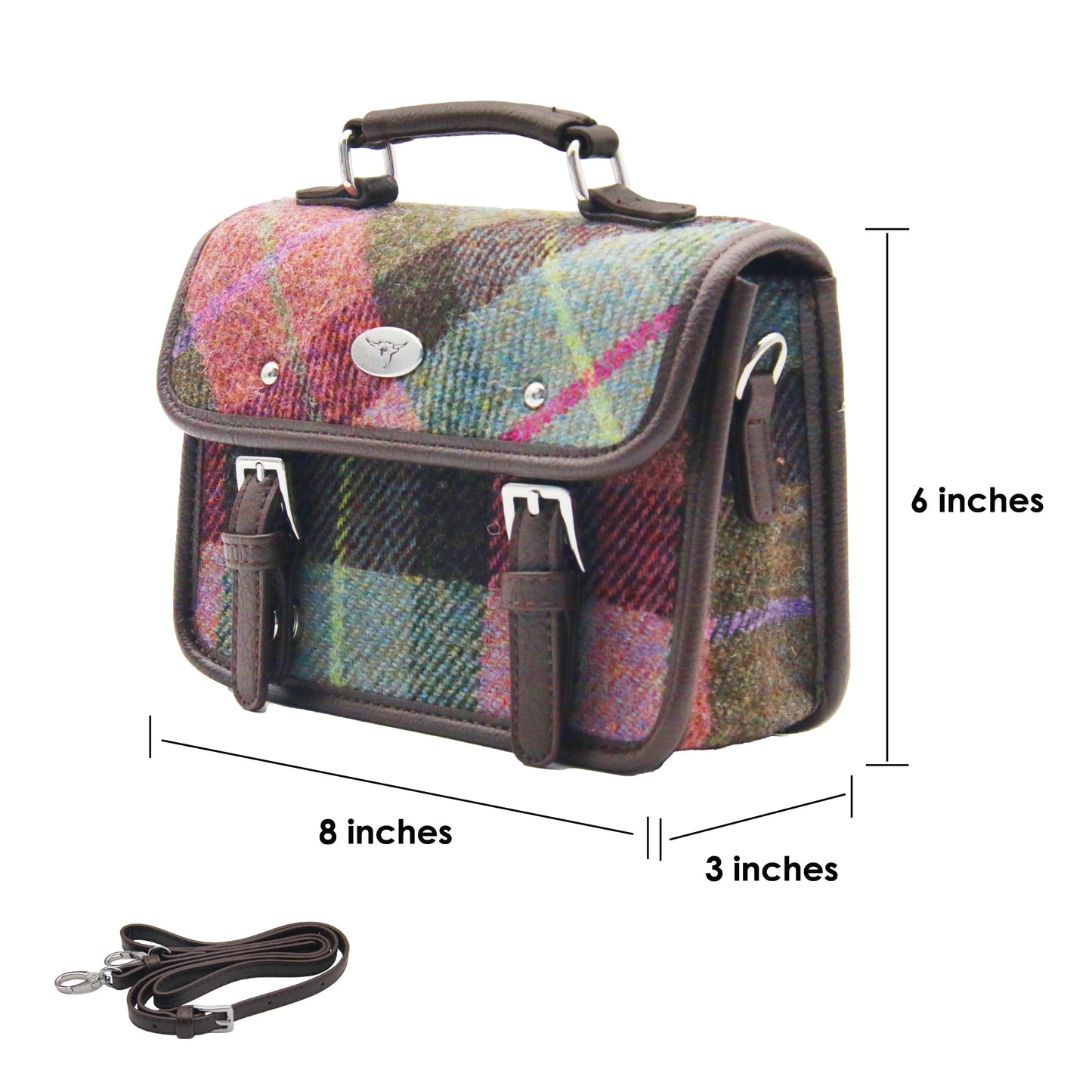 Glen Appin Harris Tweed Bervie Ladies Mini Satchel Purse