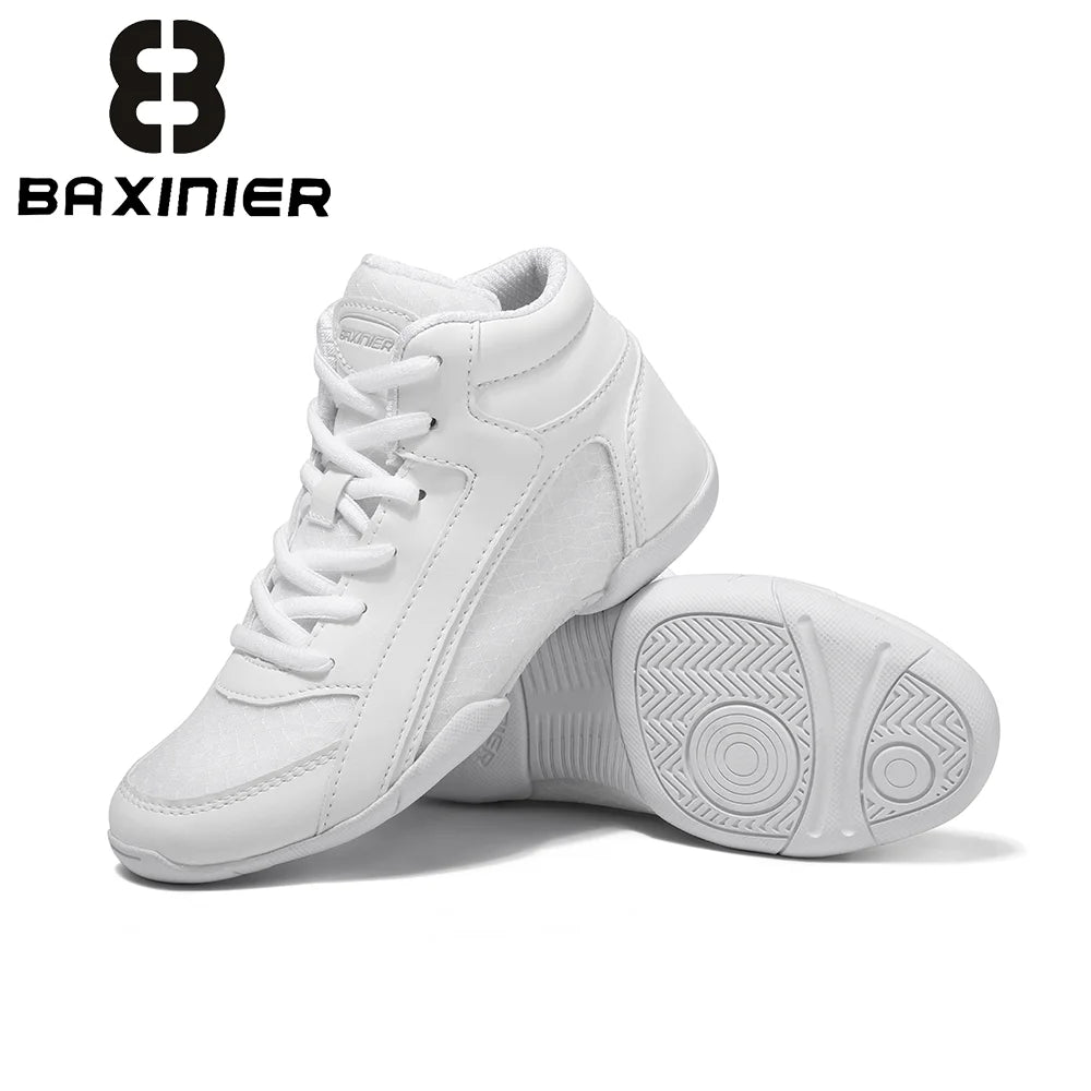 BAXINIER Youth Girls High Top Cheerleading Sneakers Unisex Performance