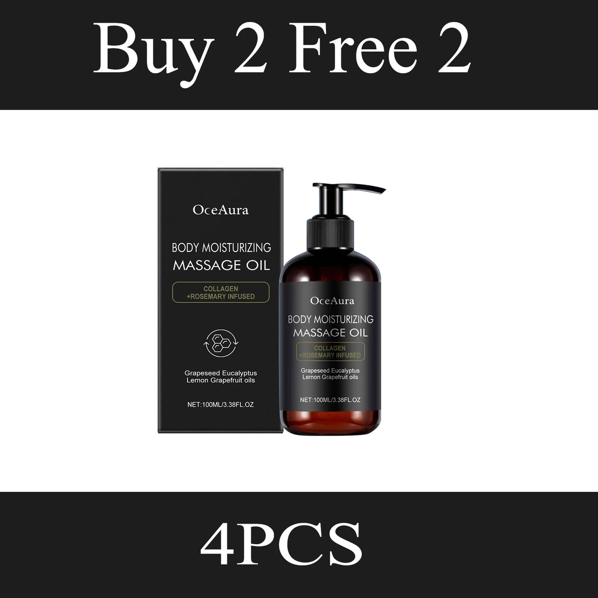 OceAura Moisturizing Massage Oil For Gentle Hydrating Skin Care