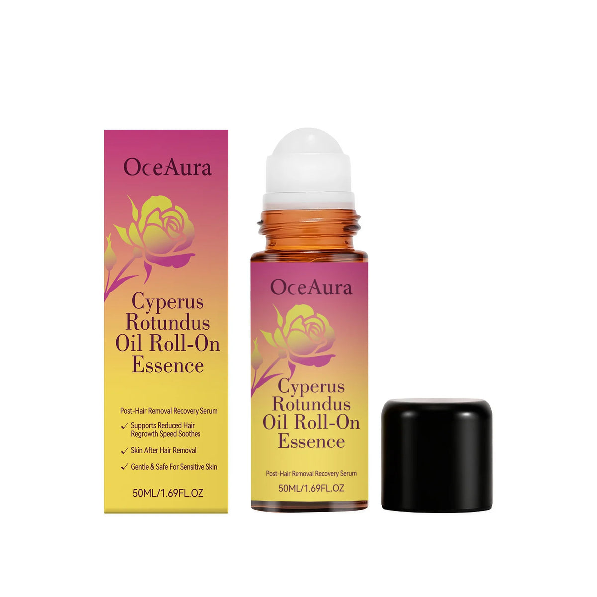 OceAura Rose Fragrance Oil Roller For Nourishing Skin And Massage