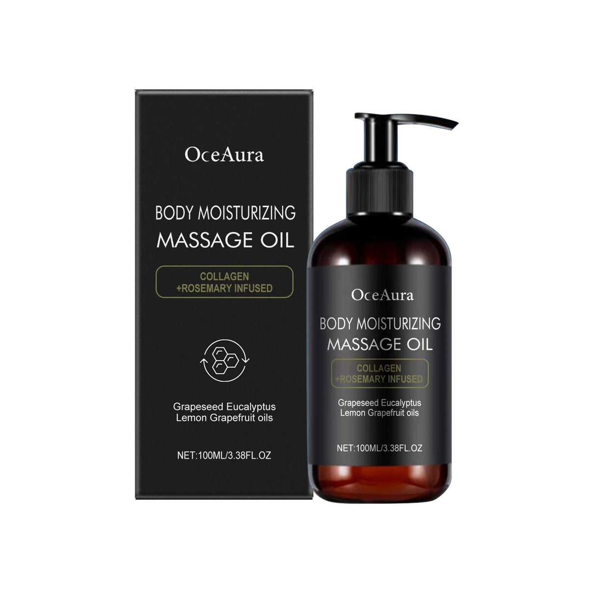 OceAura Moisturizing Massage Oil For Gentle Hydrating Skin Care
