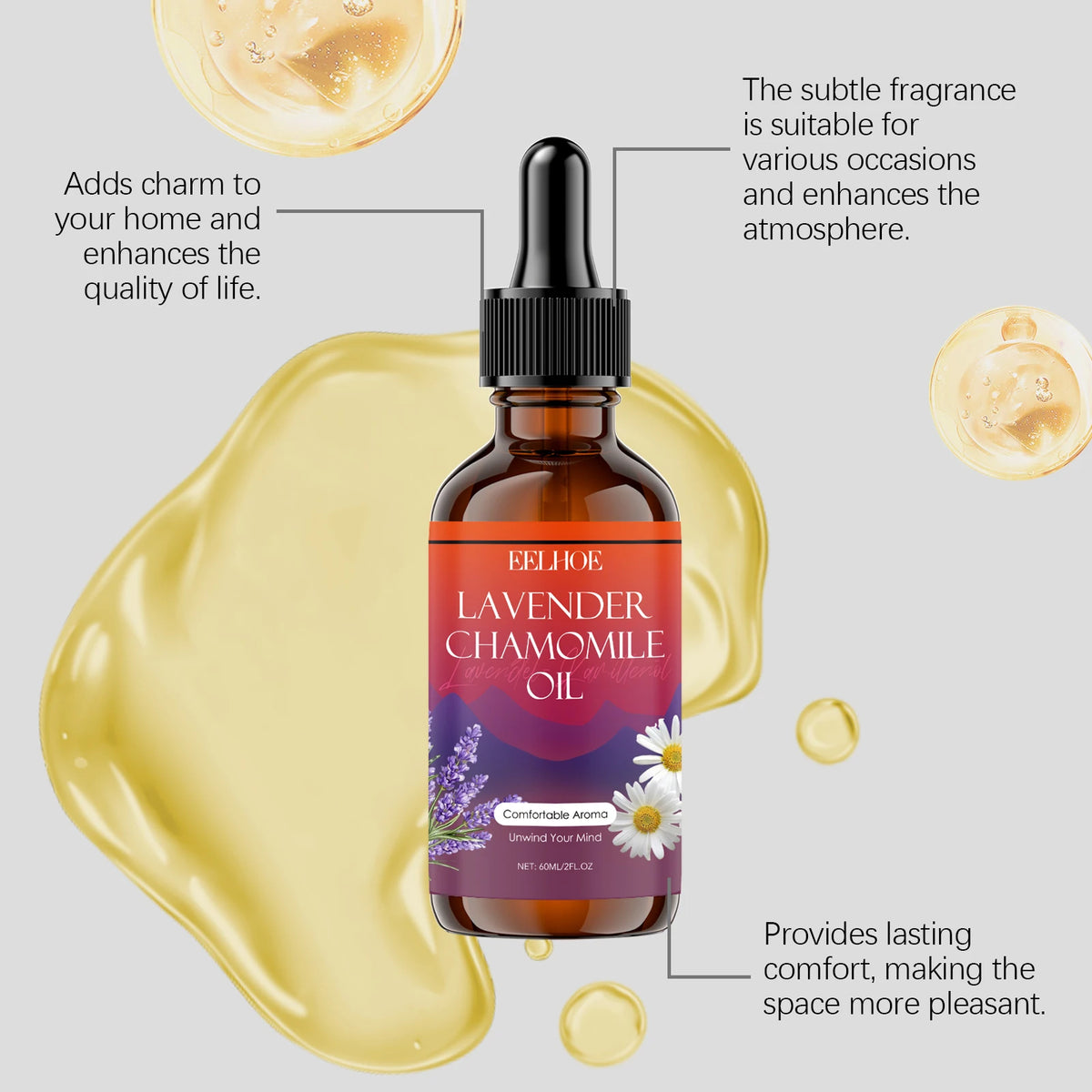 Lavender Chamomile Body Oil For Deep Moisturizing Skin Care