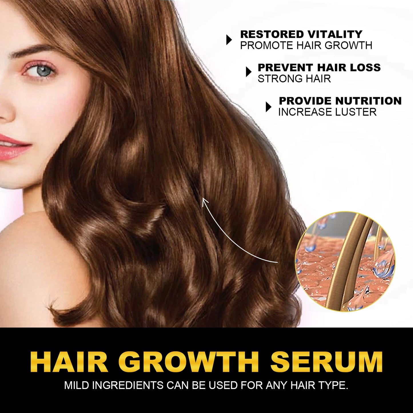 HOEGOA Castor Oil For Hair Thickening Nourishing Scalp Care