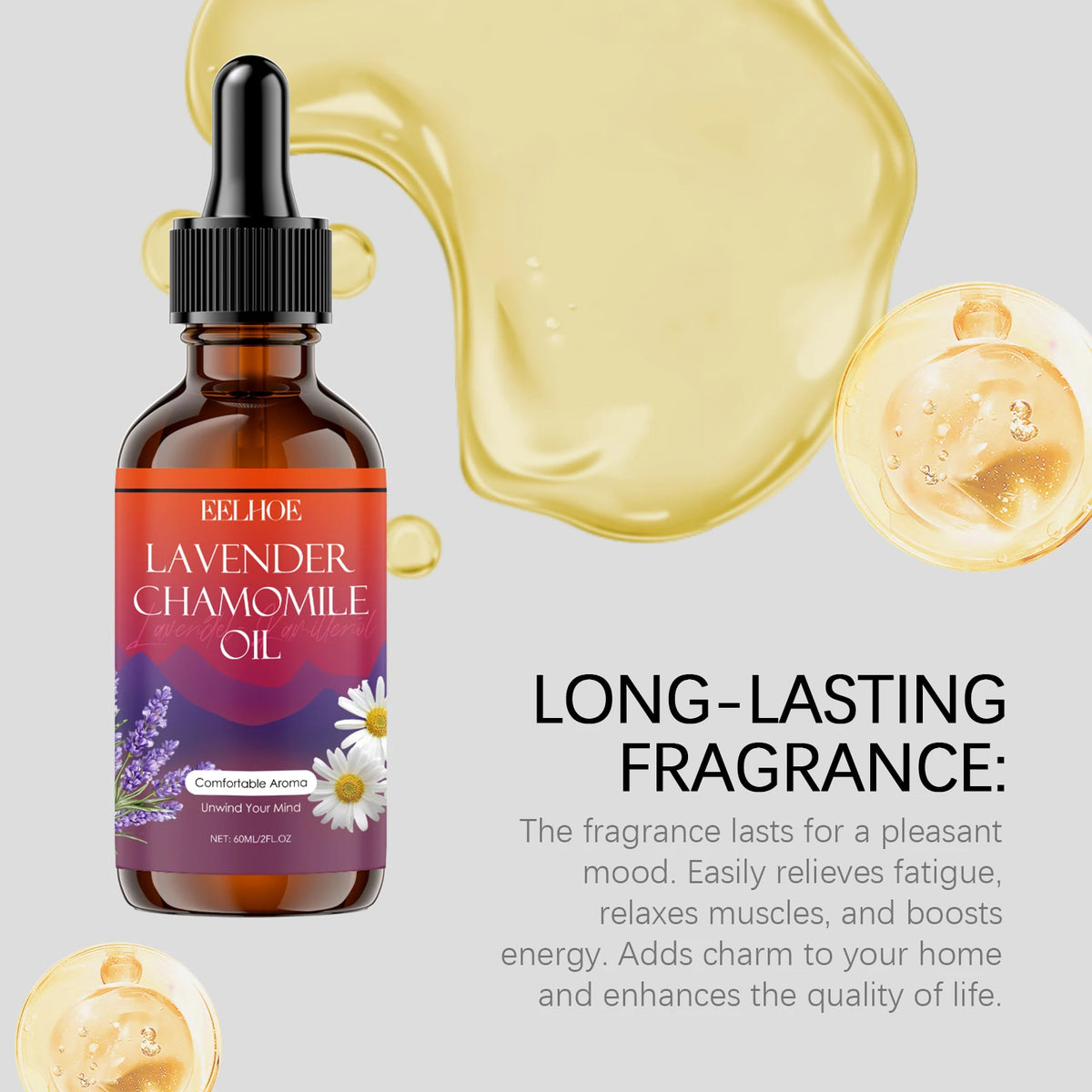 Lavender Chamomile Body Oil For Deep Moisturizing Skin Care