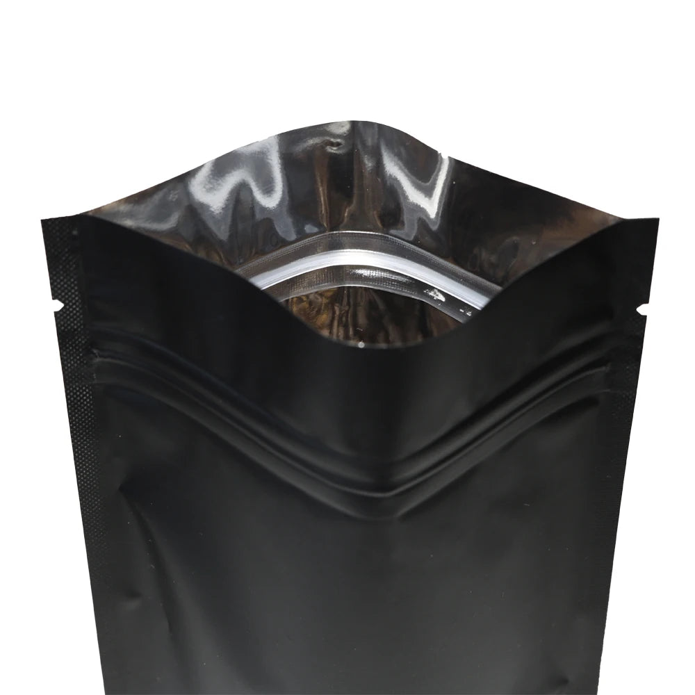 VoluPack Matte Black Stand Up Mylar Bags 100pcs Smell Proof
