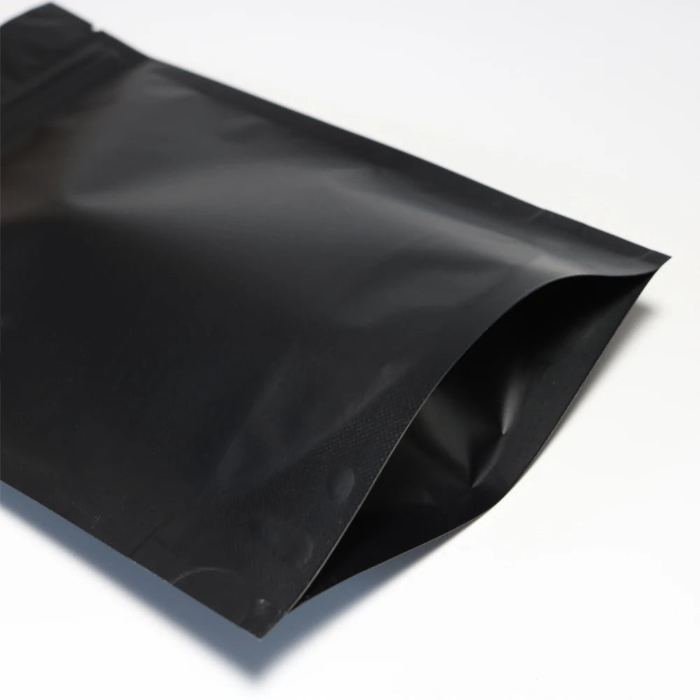 VoluPack Matte Black Stand Up Mylar Bags 100pcs Smell Proof