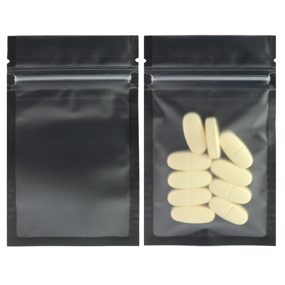 VoluPack Resealable Zip Lock Bags Heat Sealable Pouches Frosted Window