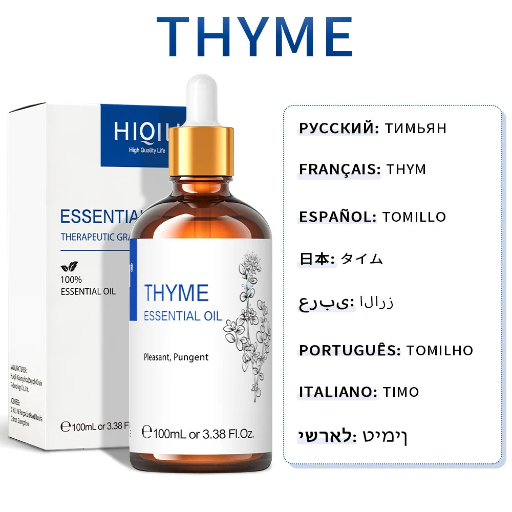HIQILI Natural Essential Oil Geranium Tea Tree Rosemary Vanilla Lavender