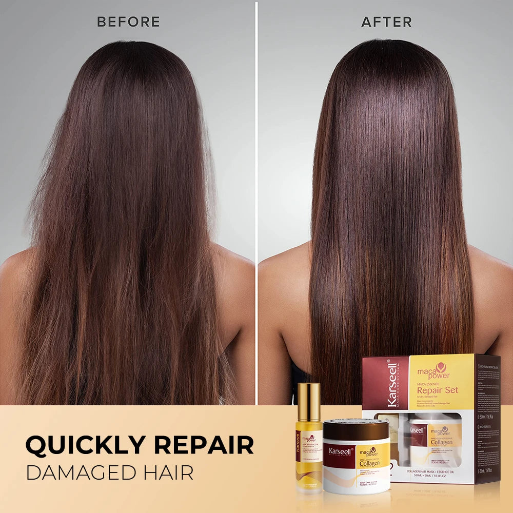 Karseell Collagen Hair Mask Set With Argan Oil Serum