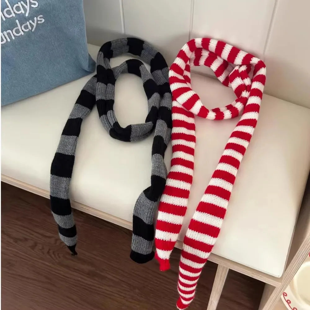 YJSFG HOUSE Harajuku Cotton Scarf Neckerchief Long Streetwear