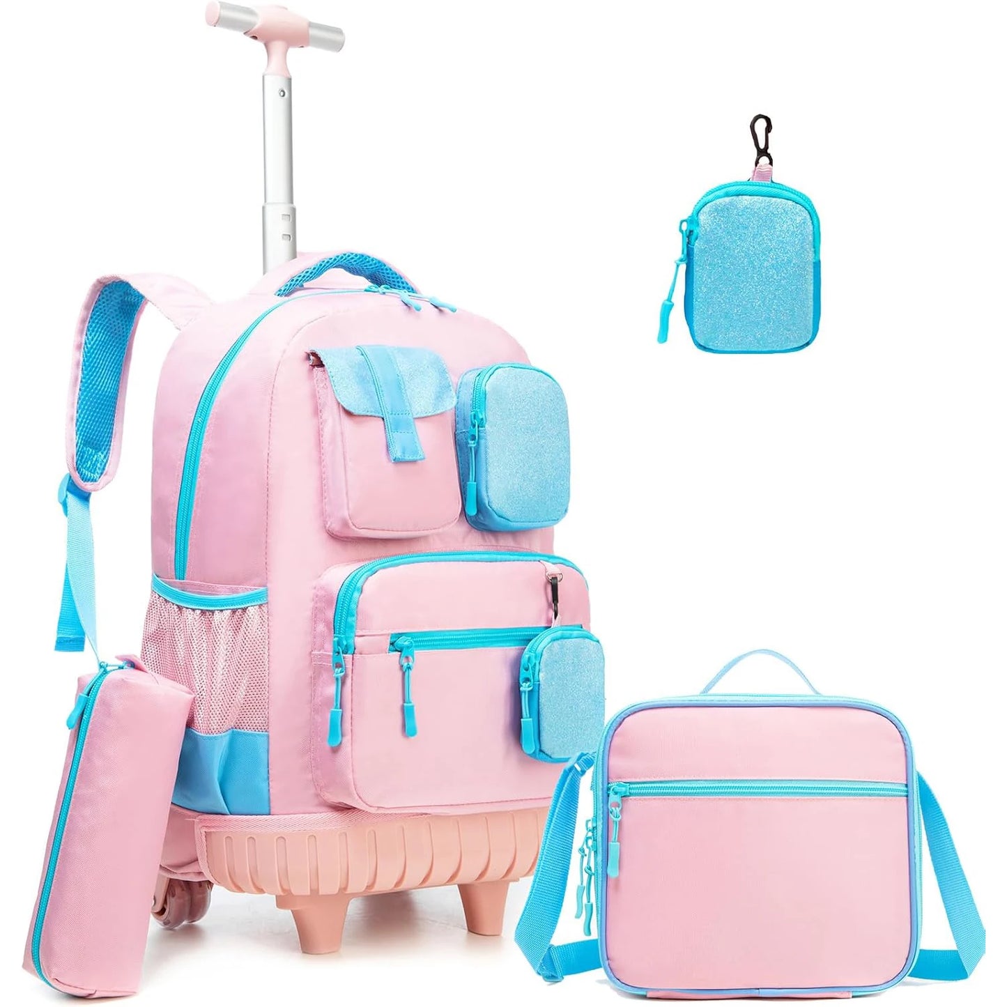 MYHSBYO Rolling Backpack For School Girls With Wheels