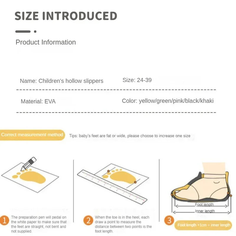 Kids EVA Slippers Unisex Anti Slip Smiling Face Bathroom Footwear