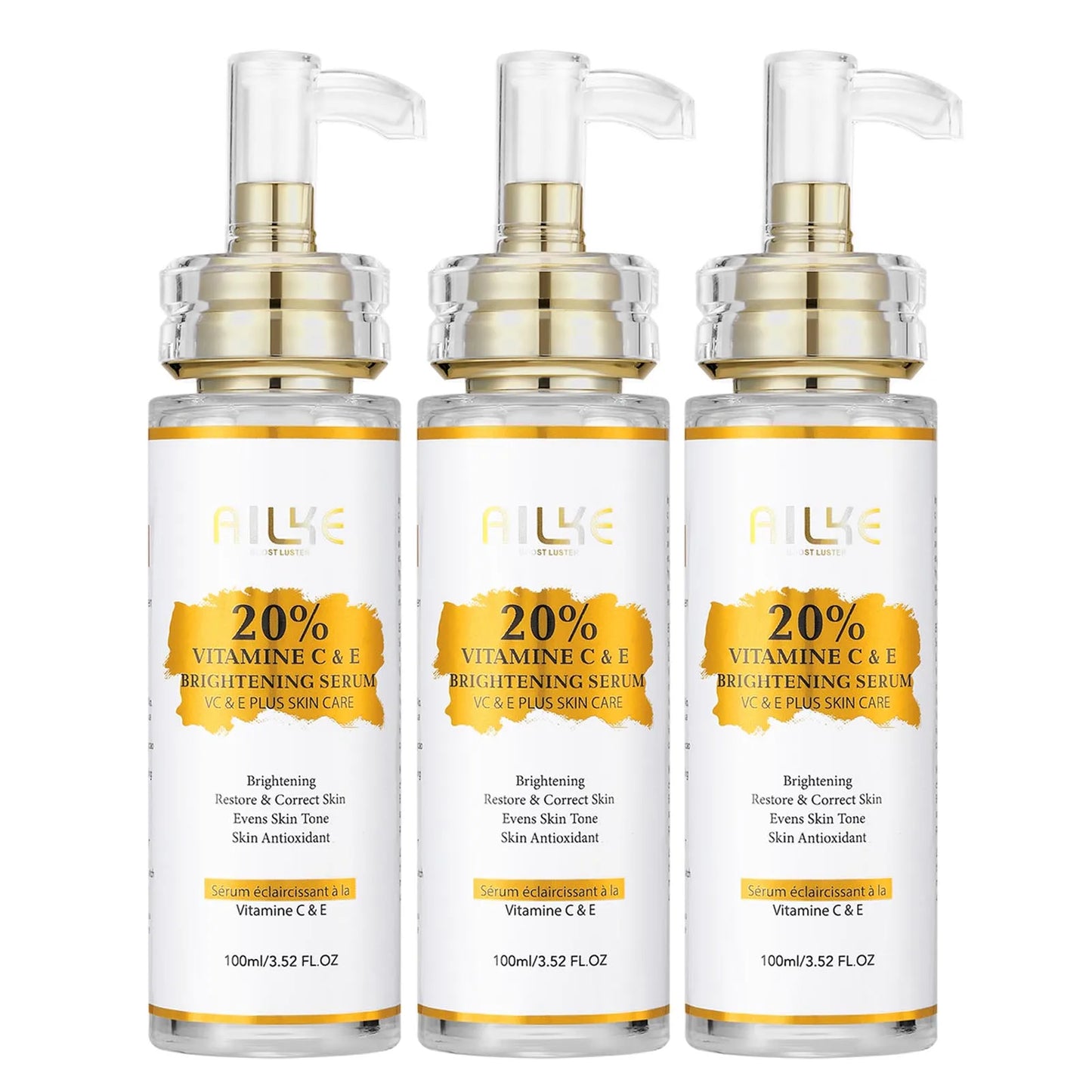 AILKE Vitamin C E Brightening Face Serum Dark Spots Reduction