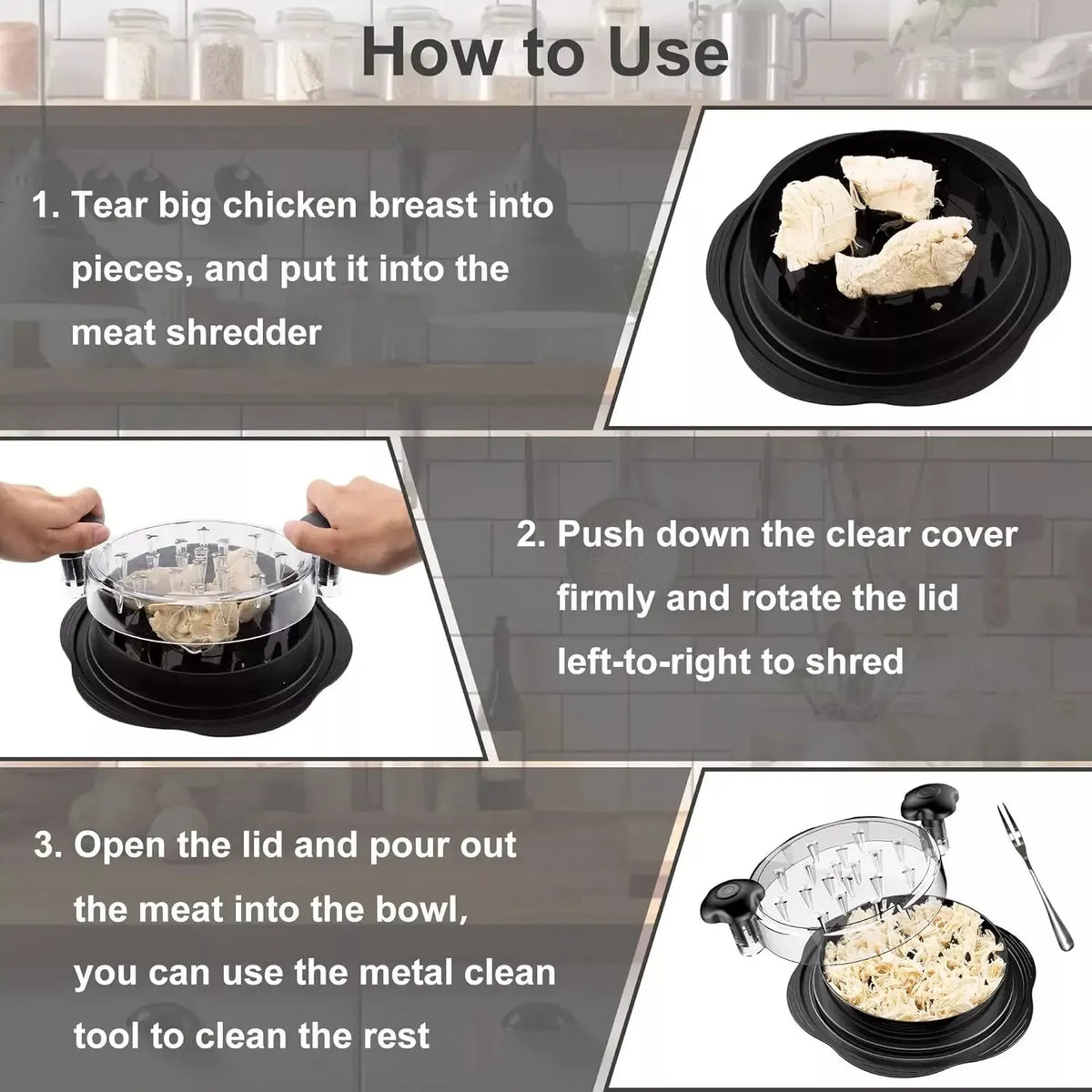 The Perfect Part Chicken Shredder Tool for Pulled Pork BBQ
