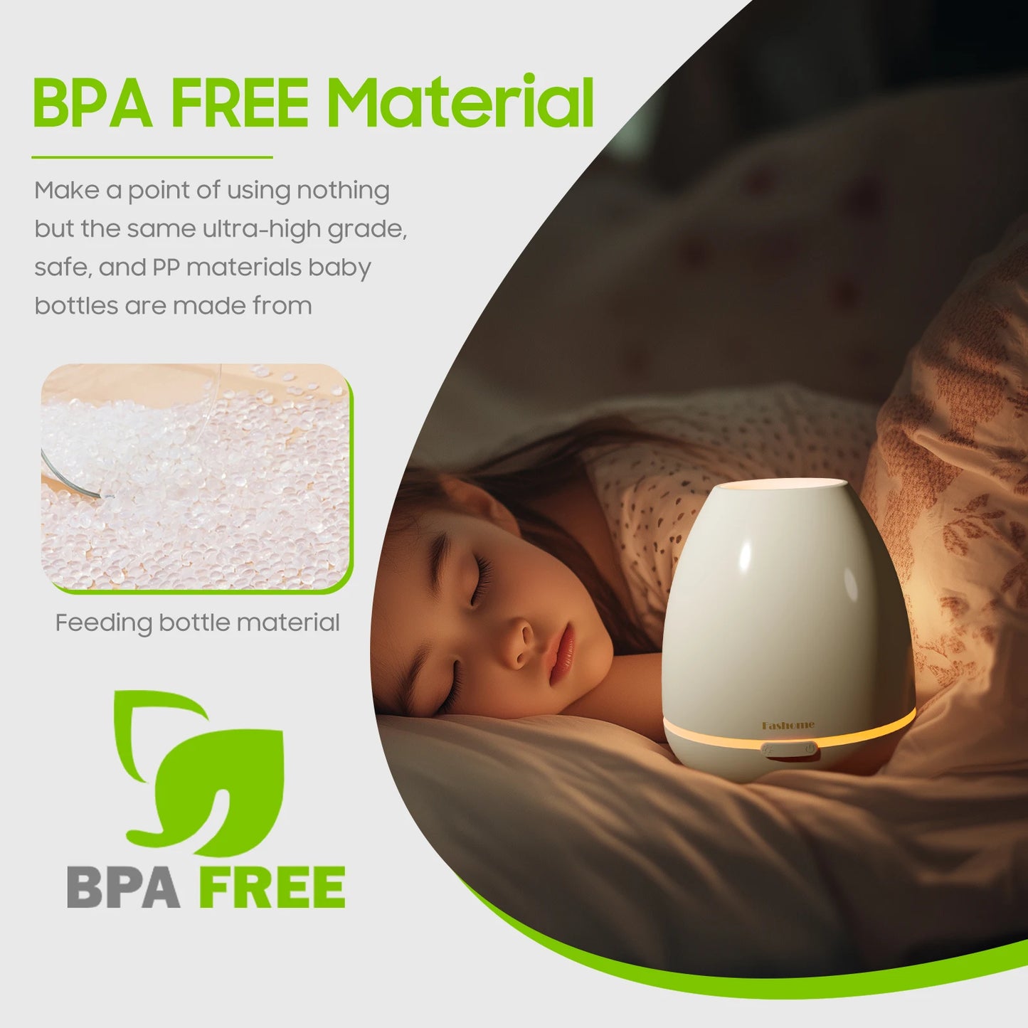 Fashome Ultrasonic Essential Oil Diffuser Humidifier With LED Lights